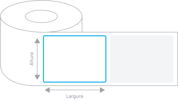 medida etiquetas rolo